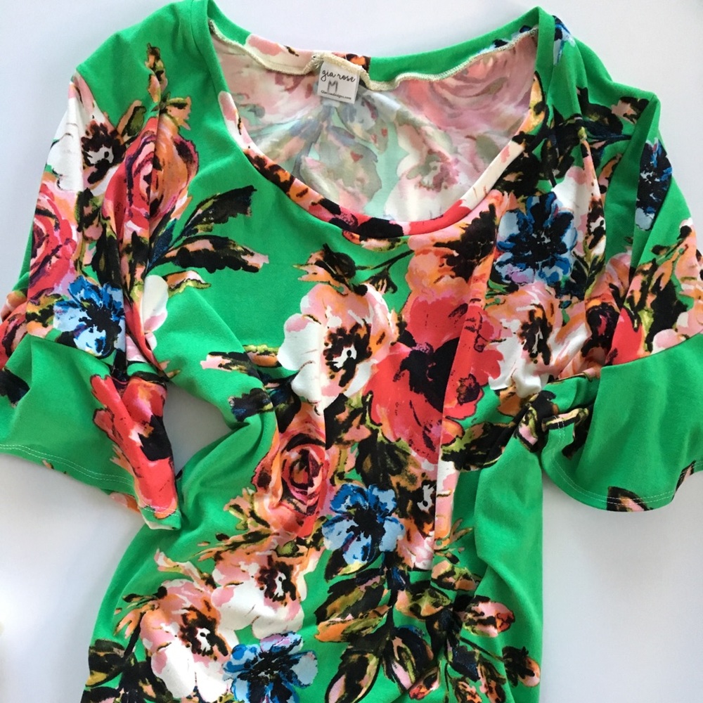 Gia Rose flounce sleeve blouse